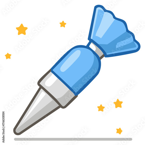 Cartoon Icing Piping Bag with Stars for Baking Decorations