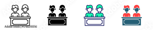 Group Discussion  Icon Set Multiple Style Collection