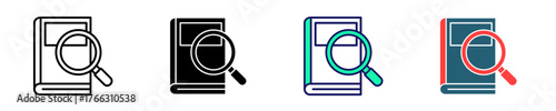 Study  Icon Set Multiple Style Collection