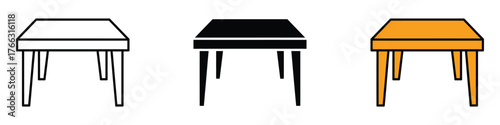 Table icon vector. furniture, home interior decoration symbol. vector illustration.