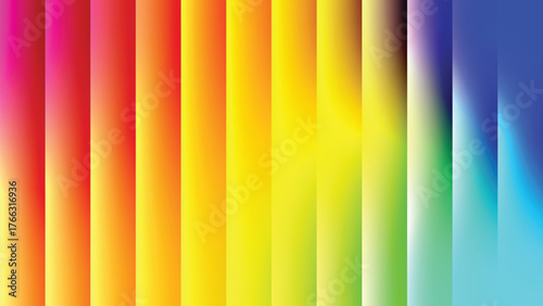 High Contrast Rainbow Color Background with Vertical 3D Ribbed Texture