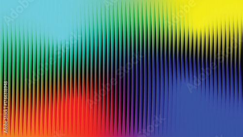 Vertical Ribbed Texture with Intense Primary Color Contrast Gradient