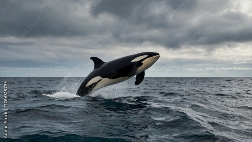 Fototapeta premium dolphin jumping out of water