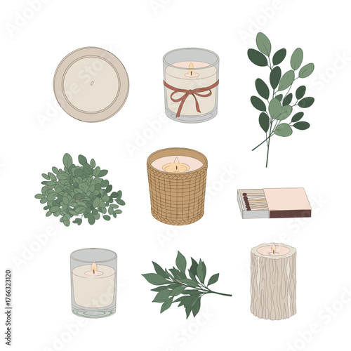 Candles and Greenery - A Cozy and Relaxing Home Decor Theme.