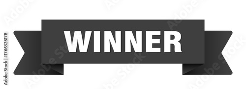 winner ribbon isolated on transparent background. winner ribbon