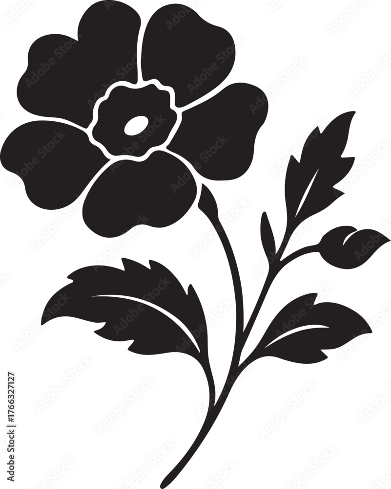 Obraz premium black and white flower