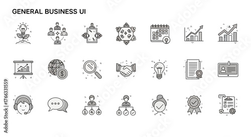 Essential General Business Icons Set