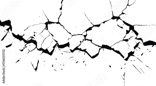 Earthquake Fault Line Background. Abstract Ruptured Wall Detail