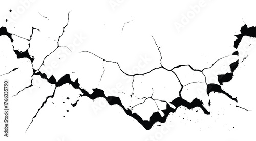 Earthquake Fault Line Background. Abstract Ruptured Wall Detail