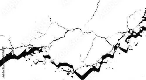 Broken Dry Ground Texture. Old Wall Damage Background