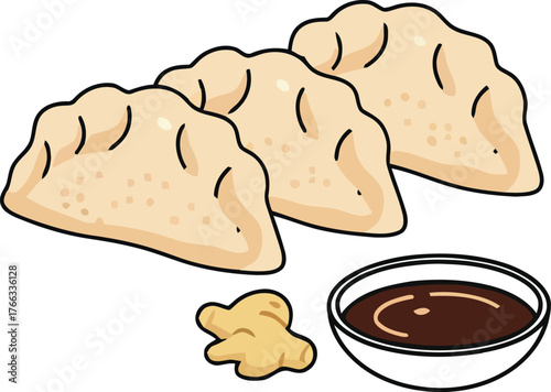 Delicious Dumplings with Soy Sauce and Ginger A Culinary Delight