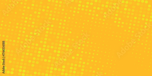Dots halftone yellow and dark blue color pattern gradient grunge texture background. vector grunge. modern