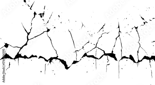 Earthquake Ground Crack Texture. Distressed Concrete Background