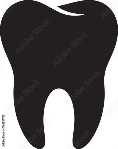 teeth silhouette on white background