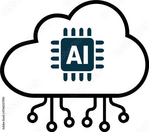 AI Chip Cloud Computing Concept