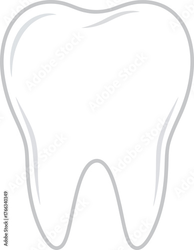 Clean and modern silhouette icon representing a healthy tooth perfect for dental care and medical branding