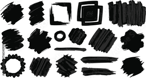 set of hand drawn vector drawing pins