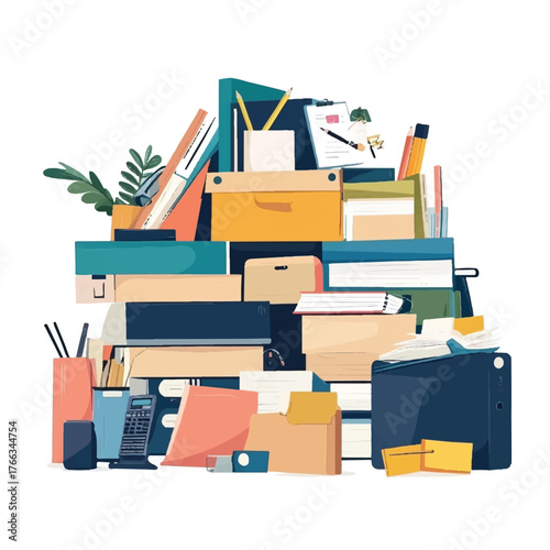 Organized Mess of Office Supplies