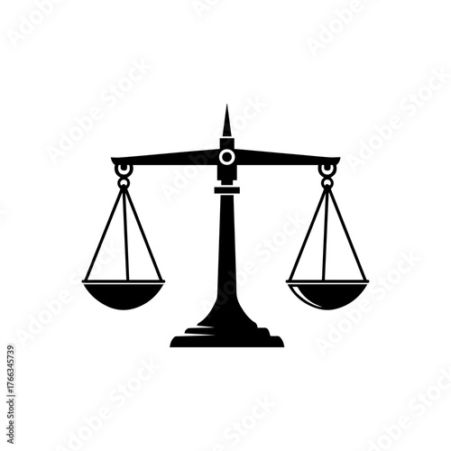 Classic justice scales symbol of balance and fairness