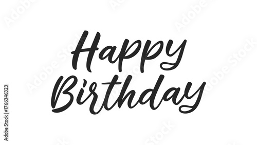 Celebrate special day with this Happy Birthday typography, perfect for cards or banners