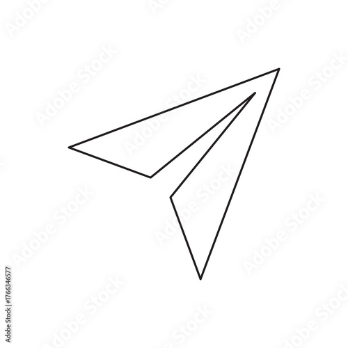Paper Plane Send Message Outline Icon