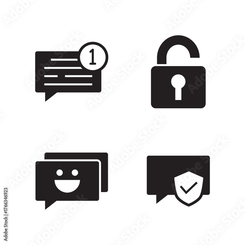 Solid Security Private Messaging and Alert Icons