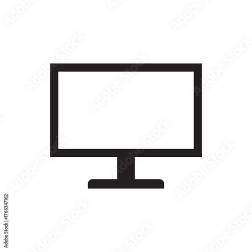 Solid Simple Desktop Computer Monitor Icon