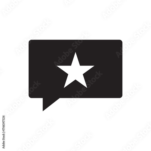 Solid Favorite Star Message Conversation Icon
