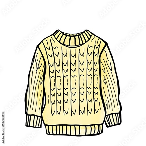 yellow cozy sweatshirt watercolor illustration