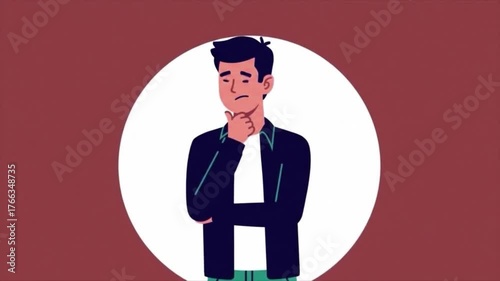 Wallpaper Mural Thinking Man in Circle contemplation idea Torontodigital.ca