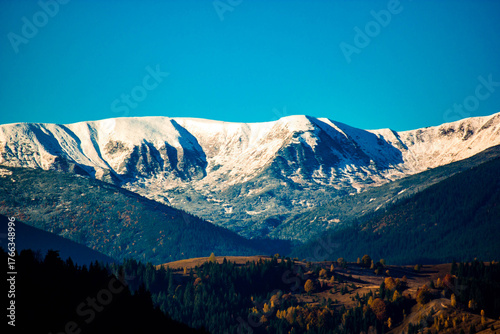 mountain landscape with blue sky
