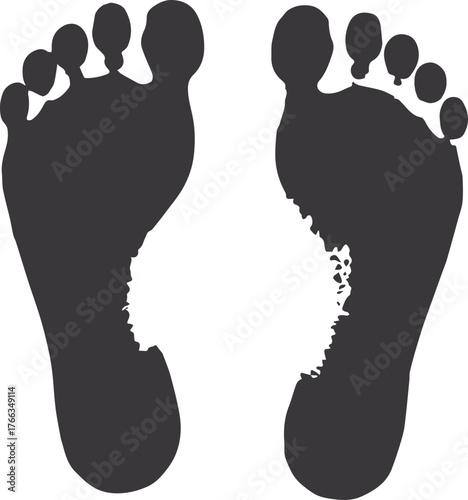 foot prints vector illustration