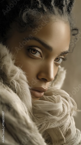 Refined portrait study highlighting defining silhouettes