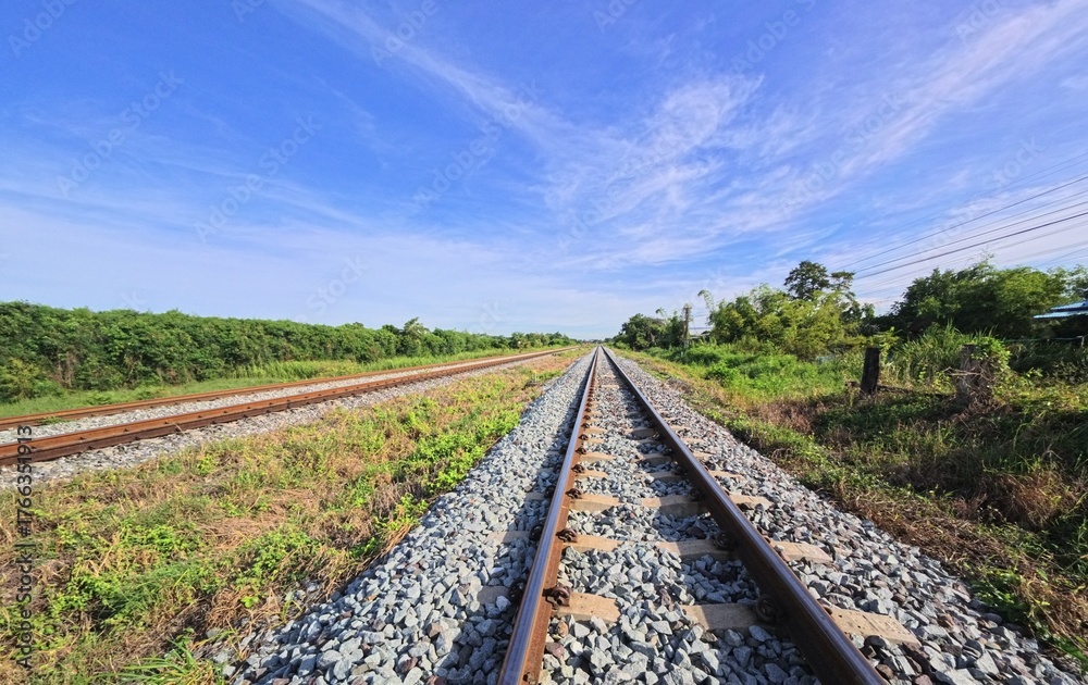Fototapeta premium railway in the countryside