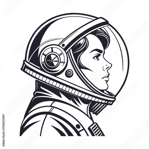 Astronaut Space Helmet SVG