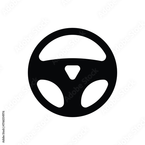 Car steering wheel icon on white background for mobile concept and web design. automobile. driving controller. auto parts. vector illustration