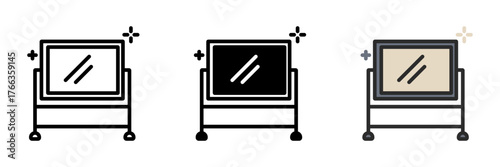 Whiteboard is a modern teaching tool for writing, drawing, and explaining lessons in classrooms.