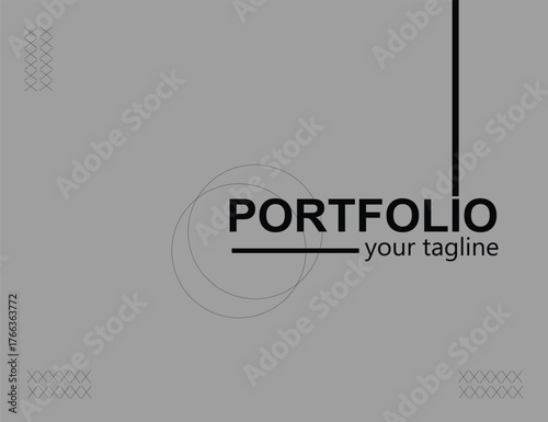 design template, cover page, portfolio, design portfolio, minimal portfolio design