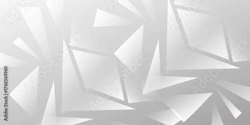 Geometric Triangular Pattern Background in Gray Gradient for Modern Design and Tech Projects