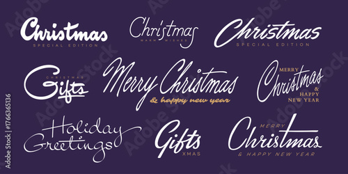 Christmas lettering design