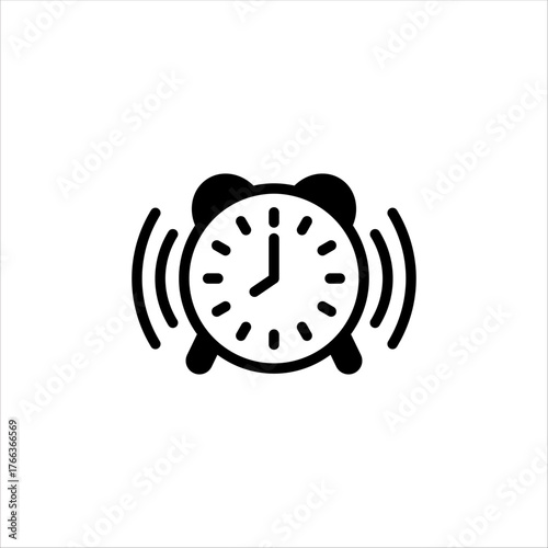 Alarm Clock Ringing Wake Up Notification Solid