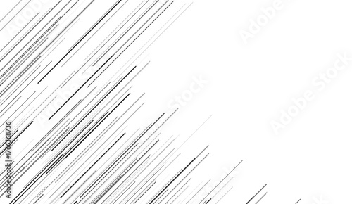 High-Speed Lines Motion Effect. Clean Monochrome Graphic Pattern