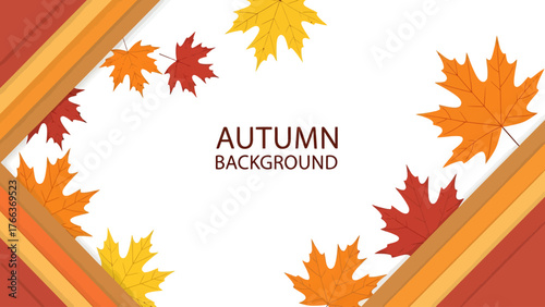 Autumn Background With Colorful Leaves Frame And Warm Orange Tones For Fall Design Concepts Today
