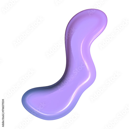 Futuristic 3D blob with glossy chrome finish. Metallic Y2K tones and fluid liquid style create a smooth abstract 3D blob texture.