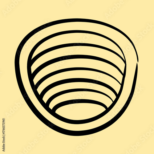 Icon quarry. Gold mining elements. Icon in hand drawn style.