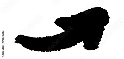 Grunge arrow. Abstract brush paint symbol. Vector ink element
