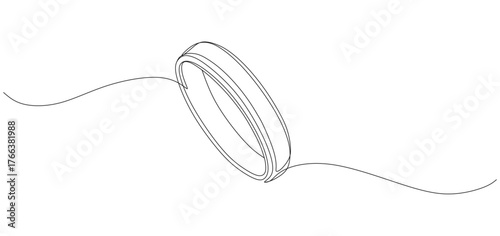 continuous line of wedding rings and engagement rings