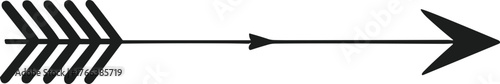 Straight Arrow Silhouette Vector for Valentine’s Day Love Design