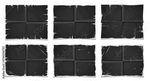 Distressed Dark Square Textures Collection for Digital Design and Backgrounds
