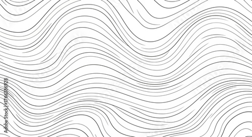 Abstract flowing wavy lines pattern creating a modern seamless background texture with a subtle ripple effect graphic design